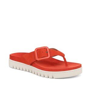 Vionic Women's Tomato Red Uptown Marin Slip-On Platform Slide Sandal Size 9.5